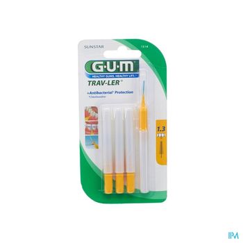 gum-trav-ler-antibacterial-protection-4-brossettes-interdentaires-13-mm-ref-1514