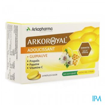 arkoroyal-propolis-papaine-miel-citron-24-pastilles