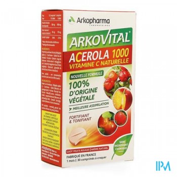 arkovital-acerola-1000-30-comprimes-15-comprimes-gratuits