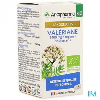 arkogelules-valeriane-bio-45-gelules